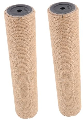 UKCOCO 2 Piezas Repuesto Rascador Gatos Sisal DIY Accesorios para Gatos Poste Rascador Pequeño para Uñas Sanas Recambio