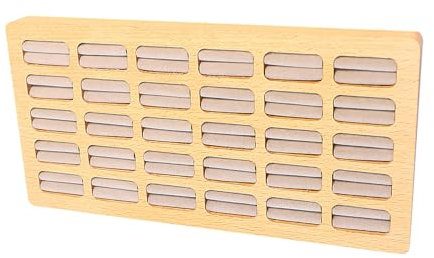 Fluxioxtna Wood 30 Slot Rings Display Tray Practical Wood Rings Organizers Tray 30 Slots Display Stand For Home And Vendor