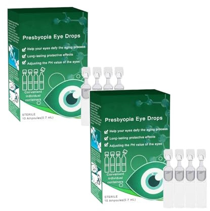 Augentropfen Bei Müdigkeit & Trockenheit, Einzeldosen, Für Klare Sicht Und Erfrischte Augen, Ideal Bei Bildschirmarbeit, Feuchtigkeitsspendend & Belebend (2PCS)
