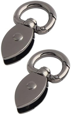 Ddujbtp 2 cierres de resorte vintage para correa de bolsa, prácticos herrajes de metal, hebilla de liberación lateral segura con acabado antiguo, Color pistola, Organizador de bolsas