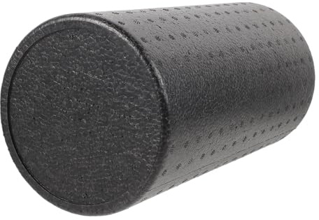 LAPYAPPE Yoga Massage Roller Solid Foam Column 30x15cm Black Muscle Relaxation Fitness Foam Roller for Body Massage and Deep Tissue Therapy at Home