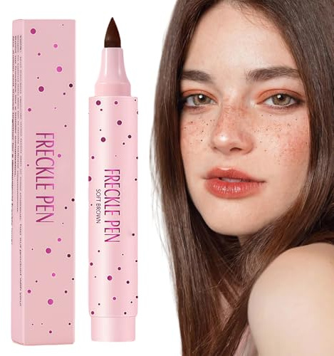 Stylo Taches de Rousseur Marron Clair, Crayon Maquillage Naturel Waterproof, Longue Tenue, Pointe Douce pour Effet Sun-kissed Réaliste et Sans Effort, Maquillage Sans Effort