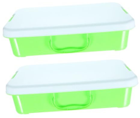 HORIALENCE 2 Pezzi Scatola Portaoggetti per Giocattoli e Sabbia Sabbiera Portatile con Design e Capacità per Attività Indoor e Outdoor