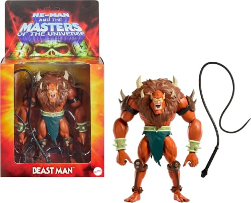 Masters of the Universe Origins Beast Man Deluxe Action-Figur | MOTU 14 cm Cartoon Collection Spielzeug, 1980er TV-Bösewicht, detailreich, JHK09