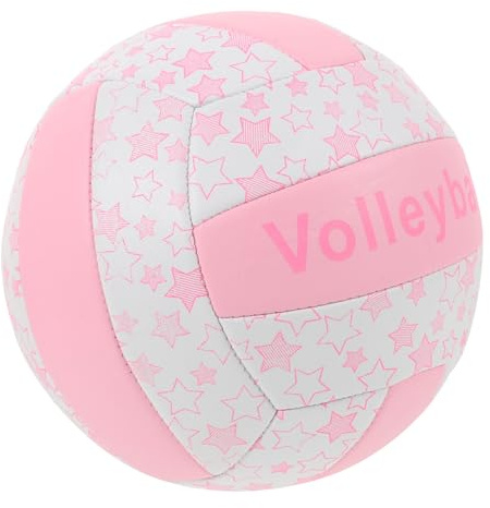 Pallone da Pallavolo Indoor Taglia 5 Morbido Rosa per Allenamento e Gare