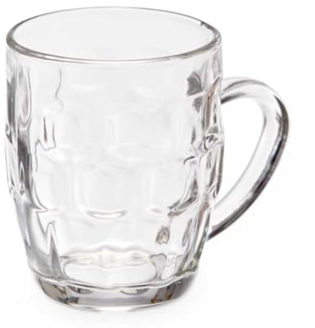 Makio M Set 6 jarras de cerveza vidrio transparente. Caja de envío (280 ml, 6, unidad)