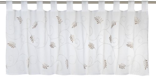 Bistrogardine Salon 06, Scheibengardine 48x140cm, halbtransparent