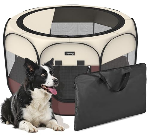 Hepeeng Portable Pet Playpen Puppy Pen Dog Tent Cat Playpen
