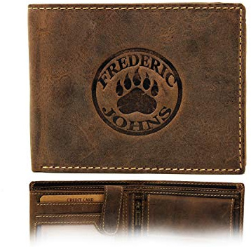 Frédéric&Johns ® - Portefeuille Homme Cuir Vintage RFID - Modèle Earth en Cuir Véritable