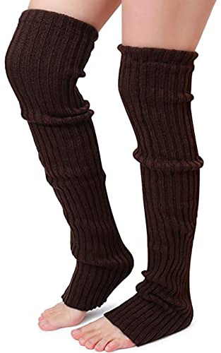 Nanxson Stulpe Damen Lang Leg Warmers Gestrickte Over-Knee Beinwärmer | 80er Stulpen,Frauen Strümpfe,Kniestrümpfe,Mädchen Tanzen Strumpf,Winter Beinwärmer,für Ballett,Fitness,Yoga