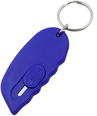 Mini ouvre-boîte rétractable coupe-lettres - 1 pièce - Bleu