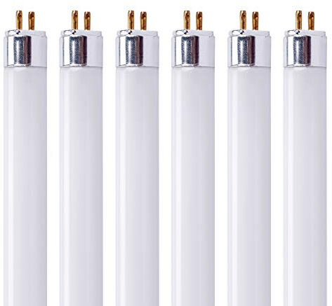 21 Inch F13T5/CW Fluorescent Light Bulb, T5 13 Watts, 4100K Cool White Under Counter Light Bulbs, Replacement Bulb for Under Cabinet Light, G5 Mini Bi-Pin Base - 6 Pack
