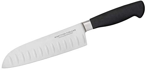 Marttiini KIDE Santokumesser, Stahl 1.4116, geschmiedet, satinierte Klinge, Santoprene-Griff