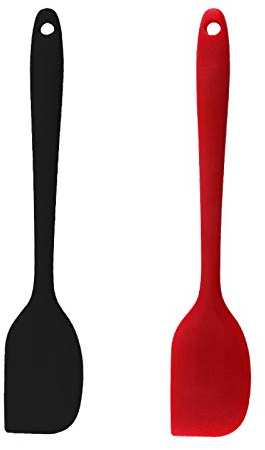 Zngou 2PCS Large Heat Resistant Silicone Spatula Set - 28Cm Seamless Rubber Non-Stick Cooking Utensil for Kitchen Baking, Mixing, Cake, Cream and Butter - BPA Free