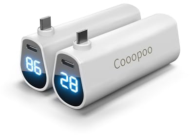 Cooopoo Battery Pack for Meta Quest 3/Quest 3S，5V3A Fast Charge Power Bank with LCD Indicator for Extended Playtime - Rechargeable Mini Lightweight Accessory with Power Indicator [2Pack]