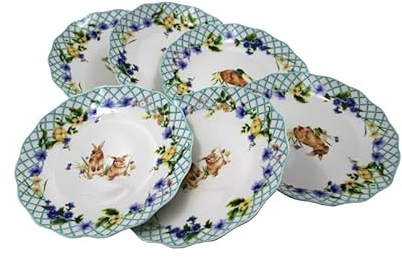 THE ROYAL FAMILY PIATTINI DOLCE SET DA 6PZ SPRING EASTER
