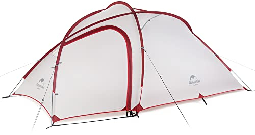 Naturehike Hiby 2-3 Personen Leichtes Zelt mit Separatem Wohn- und Schlafbereich, Wasserdicht, Tragbar, Einfach Aufzubauen, für Camping, Wandern, Bergsteigen