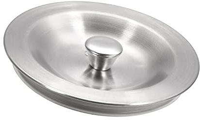 QUARKZMAN 90mm x 12mm Cocina Fregadero Tapón Tapas Fregadero Desagüe Tapón | x 1uds, Cubierta, Inoxidable Acero, para Cocina Fregadero Cesta