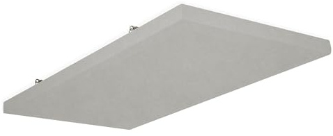 SILENT4® Schallabsorber Wand & Decke 120x60x5cm Akustikbild Akustikpaneele mit Akustikwolle, Schraubmontage, messbar verbesserte Raumakustik durch Akustikplatten mit Stoffbezug in Hellgrau