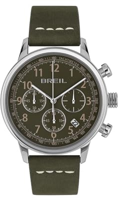 Breil Orologio UOMO OUTRIDER quadrante MONO-COLORE VERDE movimento CRONOGRAFO QUARZO e CINTURINO PELLE VERDE TW2059