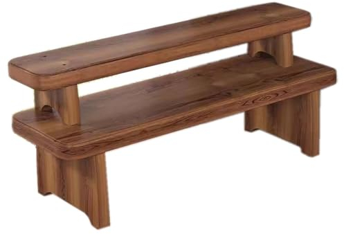 HUHJYUGE Blumentreppe Innen, Blumenleiter Holz, Pflanzenständer Outdoor, Blumenregal Außen Wetterfest, Pflanzenregal Balkon, Blumenständer für Draußen, für Garten Balkon Wohnzimmer
