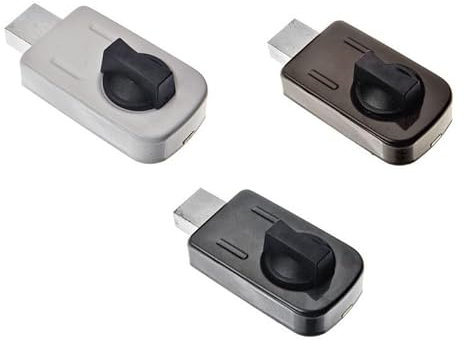 Türriegel, Sicherheitsschloss Wohnungstür, Türschloss 50/60 mit Außenzylinder und Drehknauf, Door Lock mit 3 Schlüsseln, Türzusatzschloss, Kastenschloss, Hergestellt in EU, Farbe Braun