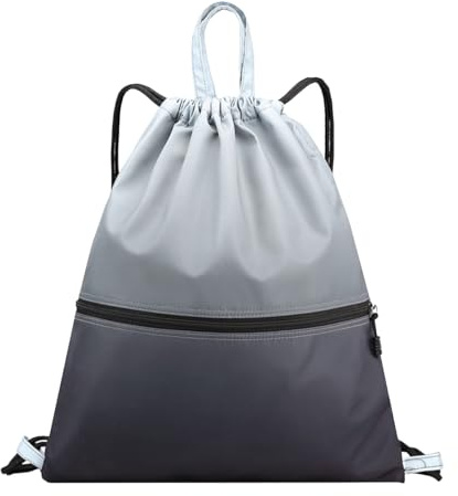 Turnbeutel Sportbeutel Damen Lässig Wasserabweisend - Faltbar Sport Rucksäcke mit Kordelzug Große Kapazität Verstellbar Sportrucksack mit Tunnelzug Wasserdicht - JSB031-14