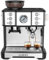 KB-ELEMENTS Máquina portafiltros con molinillo integrado, máquina de café espresso con molinillo integrado, máquina de café espresso de 20 bares, mecanismo profesional, depósito de agua de 2,6 L,