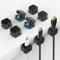 Quirlig 9 Pezzi Clip per Cavi Magnetico, Organizer Cavi con Autoadesivo, Clip Cavi per Scrivania, Fermacavi Scrivania per Scrivania, Comodino, Usb, Hdmi, Cavo Audio, Nero
