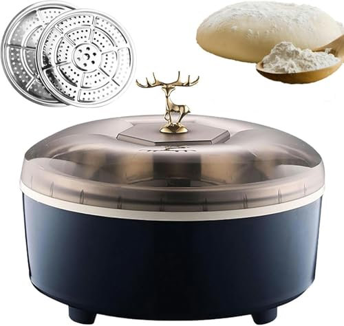 Fermentador de masa de 5 litros,máquina de fermentación doméstica con cubierta antipolvo,control de temperatura ajustable de 28-65 °C y sincronización de 24 horas,revestimiento de acero inoxidable 304