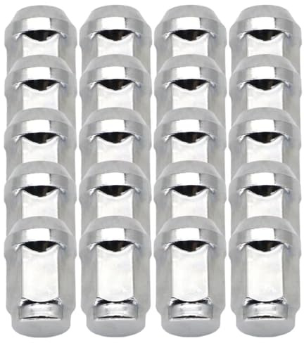 NNBINK Radschrauben Kompatibel Mit Jeep Für Cherokee Für XJ 1984–2013, 20 X Auto-Radmuttern Aus Stahl, 1/2 Zoll -20, 60 Grad Konische Bolzen, 32 Mm Radbolzen Aus Stahl