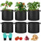 BORDEAG Sac de plantation de pommes de terre : 6 pièces sac de plantation 7 gallons, sacs à plantes tomates en tissu, sac de culture de pommes de terre, pour jardin et balcon (35 x 28 cm)