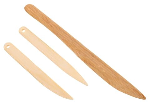 NUOBESTY 3pezzi Coltello in Legno per Taglio della Carta Cinese Taglierina Portatile per Lettere in Legno per Lavorazione della Carta Xuan per Domestico