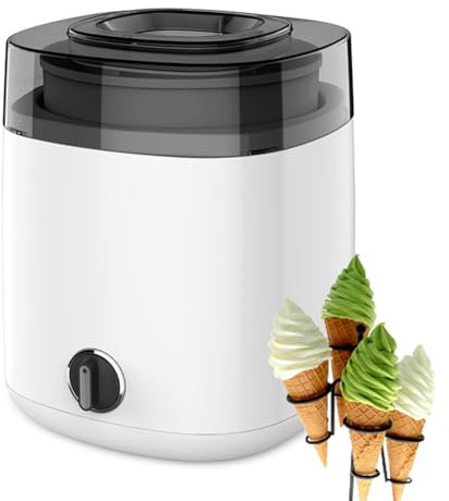 Mini máquina para hacer helados de 1.8L, máquina automática de helados suaves de frutas de cocina casera de bricolaje para el hogar, máquina de helados casera automática preenfriada de bricolaje,