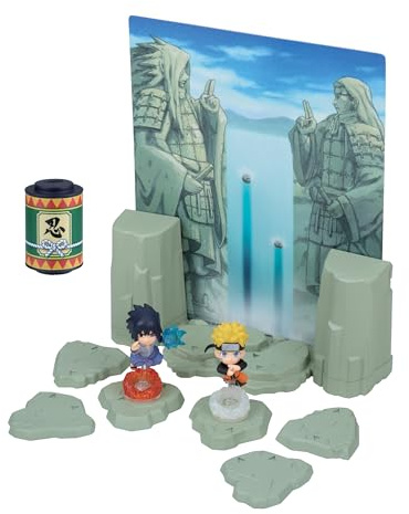 EPOCH Games - 7589 Naruto Shippuden Naruto vs. Sasuke - Party Game, Partyspiel mit Naruto Anime Sammelfiguren, Brettspiel für Kinder ab 4 Jahren