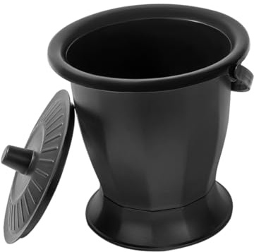 SOPOTUTU Pot de Chambre Portable Réutilisable et Résistant aux Chutes Noir en PP pour Adultes avec Couvercle pour Usage en Camping Domicile