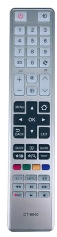 1 Control Remoto CT-8040 for televisores LED, LCD y 3D (40T5445DG, 48L5435DG, 48L5441DG, CT8040, CT8035, CT984 y CT8003)