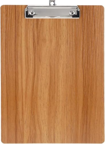 Klemmbrett A4 Holz Clipboard A4 mit Metallklemme Holzmaserung | Klemmbrett Holz Schreibbrett für Die Arbeit Zeichnung, Klemmbretter für Büro und Freizeit