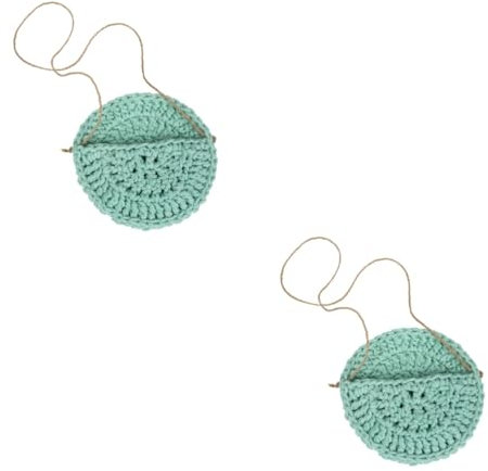 ibasenice 2pcs Plant Pocket Bag Crochet Hanger Hanging Basket for Gardening Match Decor Style