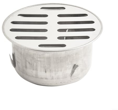 CYRENT Siphon de sol rond en acier inoxydable - Grille d'évacuation de douche anti-obstruction - Tube de 75 mm