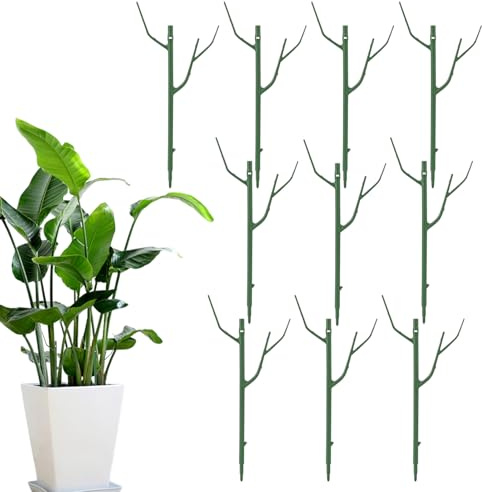Uozonit Soporte para plantas trepadoras, postes para plantas trepadoras, diseño de ramas falsas desmontables, soporte apilable para vegetales, vides, jardín, casa, patio, valla