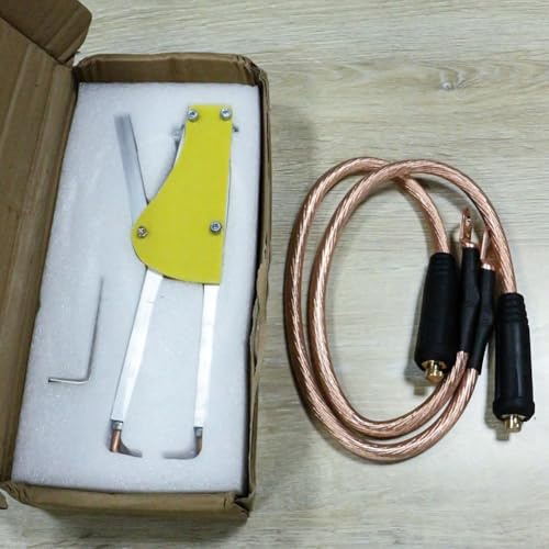 RichVibe Punktschweißzange Blechreparatur, 123 mm Elektrisches Stumpfschweißen mit einstellbarem Druck, Epoxidharzgriff für Isolierung und Hitzebeständigkeit