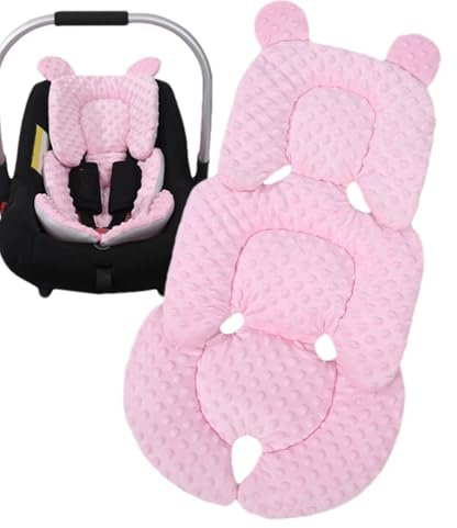 Inserto para asiento de coche, almohadilla suave para cochecito, forro transpirable, para verano, invierno, niños y niñas, alfombrilla de apoyo para la cabeza y el cuerpo para pasear y viajar