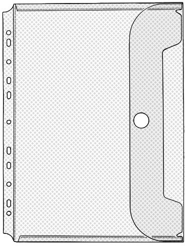 Veloflex 5342000 - Dokumentenhülle Crystal DIN A4, 220 x 300 mm für 40 Blatt, 200 my, mit Eurolochung und Klettverschluss, transparent