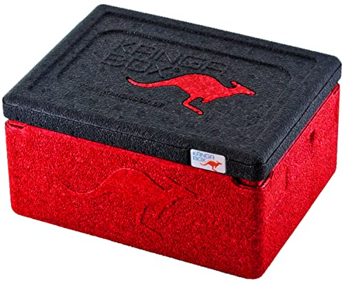 KÄNGABOX® Mini Thermobox kalt & warm 1,5L Rot – Ideal als Lunchbox oder Brotdose - Ultraleicht & perfekt schließender Deckel – Stoß- & Kratzfeste Oberfläche – Spülmaschinenfest