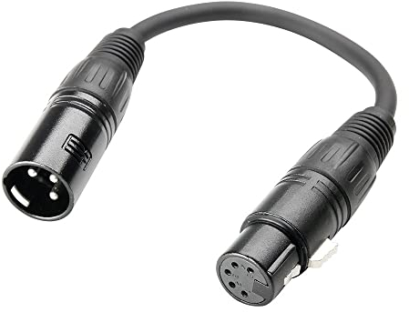 Adam Hall Cables 3 STAR DHM 0020 - Adapter Cable DMX 5-pole XLR female to 3-pole XLR male | 0.2 m