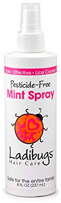 Ladibugs Lice Prevention Mint Spray 8oz | Natural Ingredients | Highly Effective Lice Treatment Spray | Daily Use