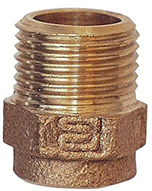 Cornat Löt-Übergangs-Nippel 1 Außengewinde, 1 Muffe, A 15 mm, B 1/2Zoll, 10/1 Stück, rotguss, T5643G1512