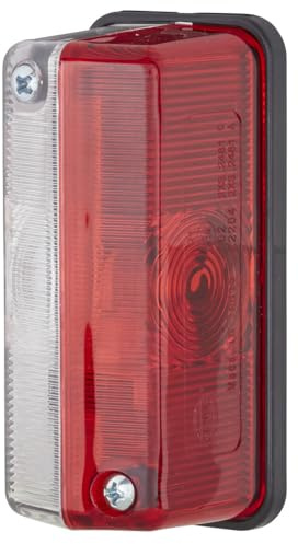 HELLA 2XS 005 020-057 Umrissleuchte - Begrenzungsleuchte - Anhänger - Wohnwagen - Halogen - 12V - Anbau - ECE/ADR/GGVS - Lichtscheibenfarbe: glasklar/rot - seitlicher Anbau