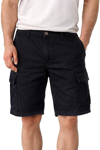 NOROZE Men’s 100% Cotton Cargo Shorts – Casual Summer Combat Chino Half Pants with Multi Pockets – Lightweight, Breathable Fabric – Sizes 28–40 – Stone, Black, Khaki, Navy